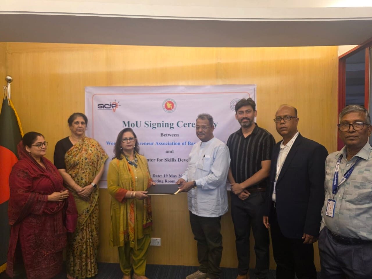 ESDO signed a Memorandum of Understanding (MoU) with the Women Entrepreneurs Association of Bangladesh (WEAB) and SICIP to strengthen collaboration on skills development and entrepreneurship training initiatives for young and disadvantaged women
