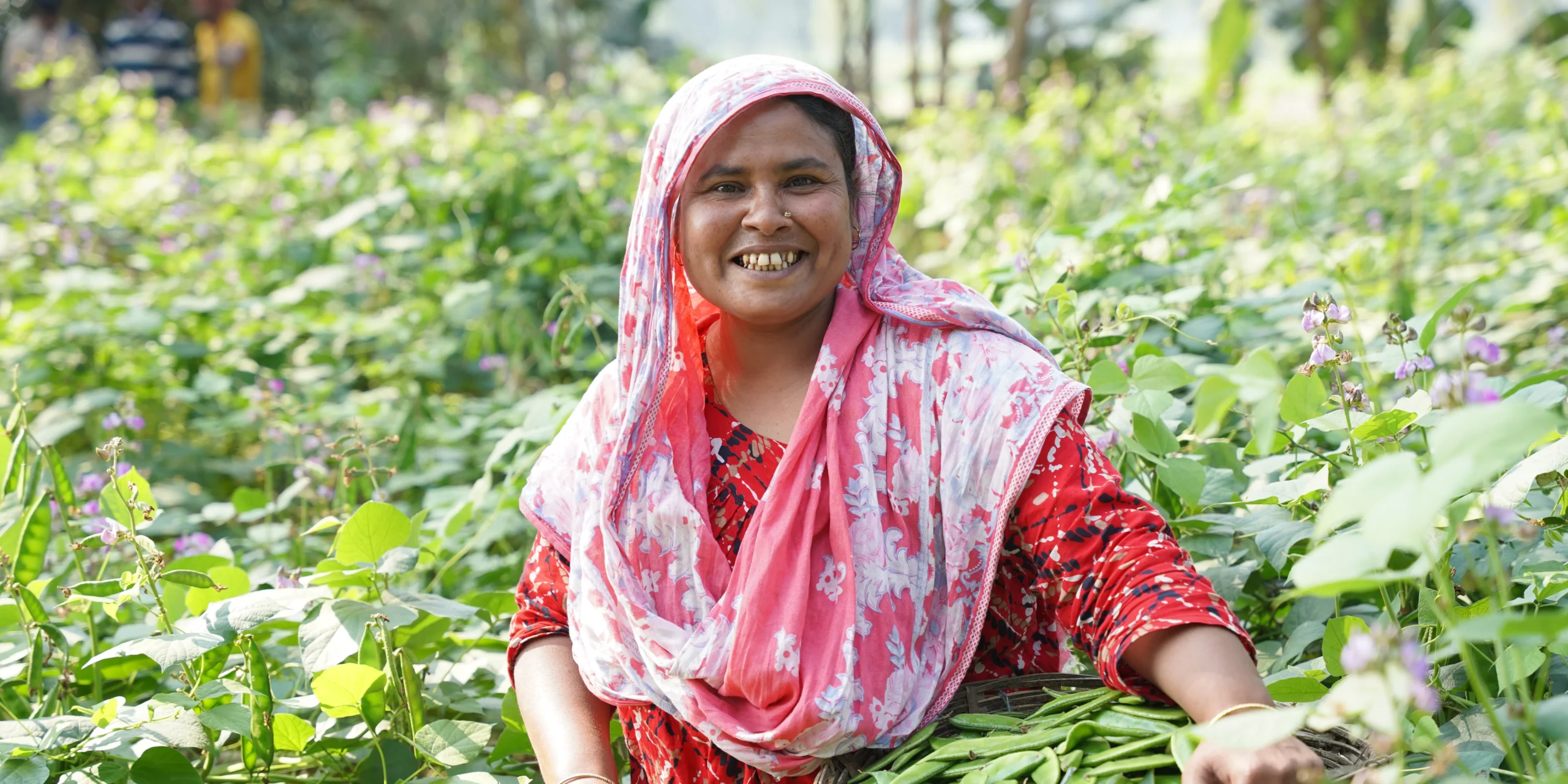 woman at vegitable garden