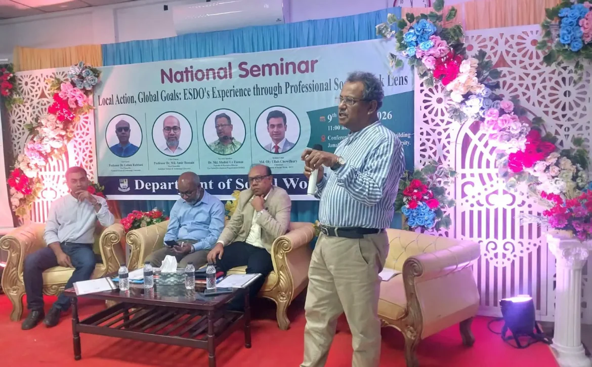 ESDO Founder Dr. Muhammad Shahid-uz-Zaman Delivers Keynote at National Seminar on Local Action and Global Goals