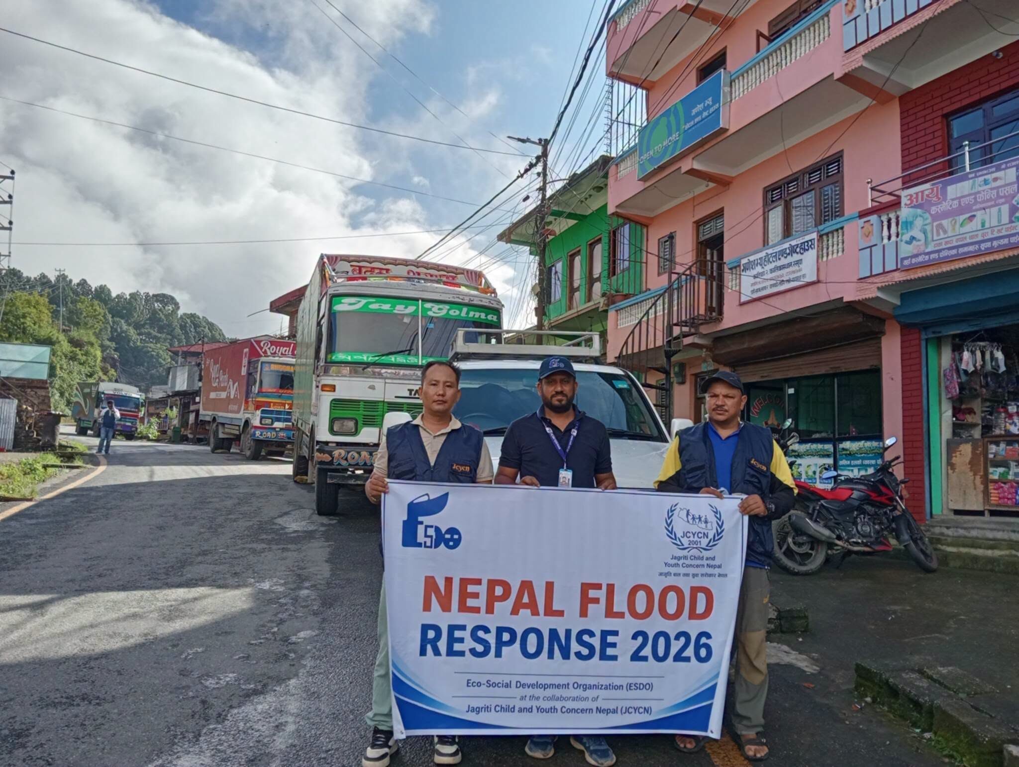 A delegation from the Bangladeshi ESDO conducts field survey activities in disaster-prone, remote areas of Nepal